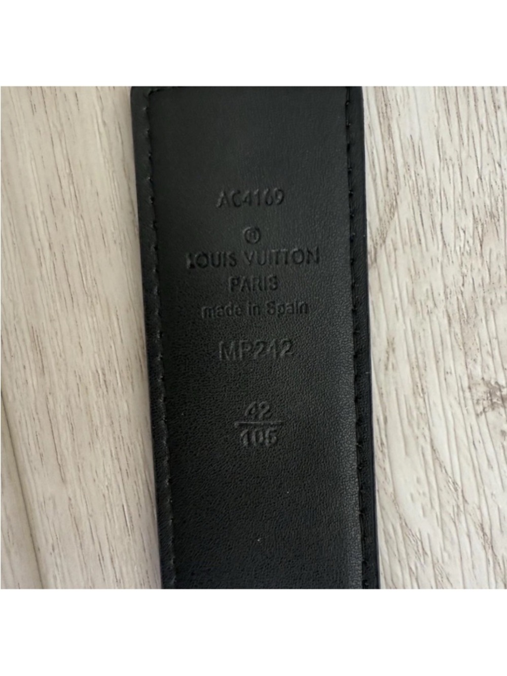 Louis Vuitton look a like  Black Monogram LV Belt with Gold Buckle designer look - Picture 4 of 4